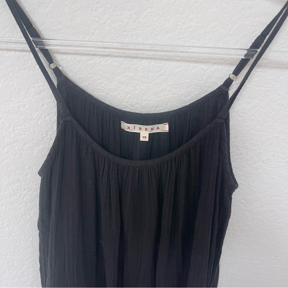 Xirena Ruby Dress Black Tiered Gauze Pockets Size XS - Picture 2 of 4